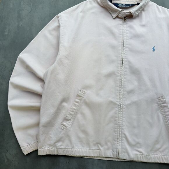 Vintage Polo Ralph Lauren Jacket Men's Size XL Tan Beige Harrington Bomber - Picture 7 of 14